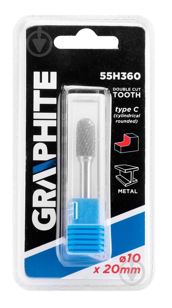 Фреза сфероеліпсовидна GRAPHITE 55H360 - фото 2