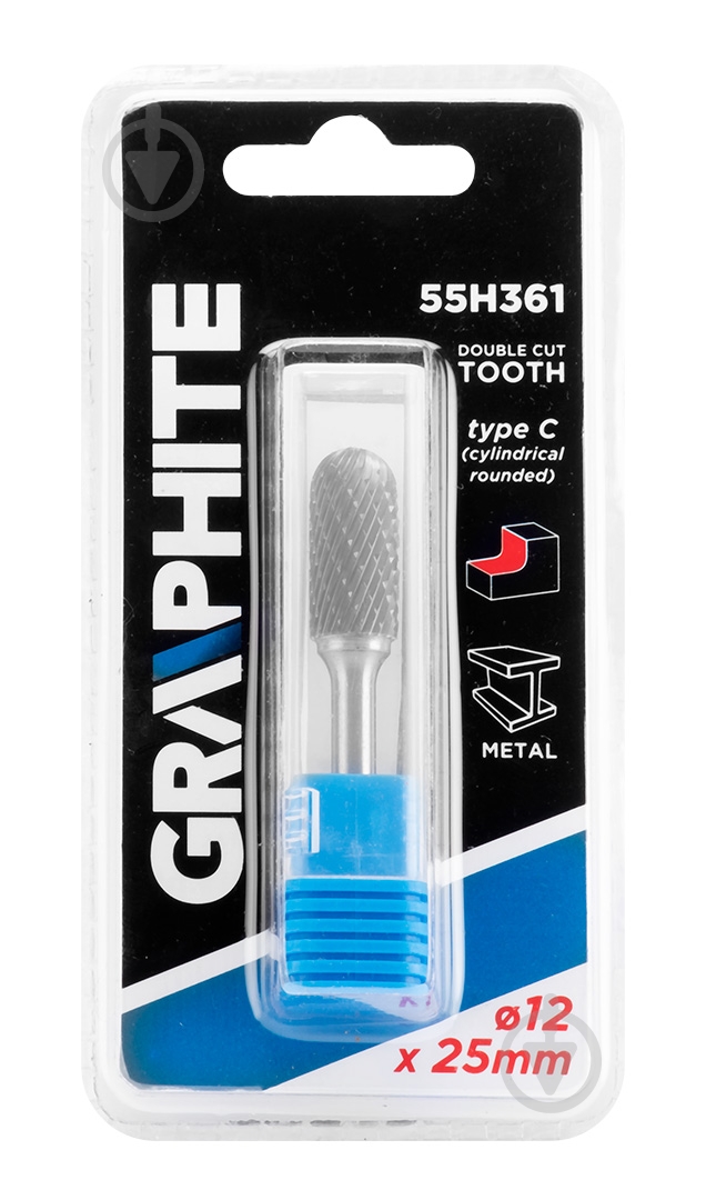 Фреза сфероелипсовидная GRAPHITE 55H361 - фото 2