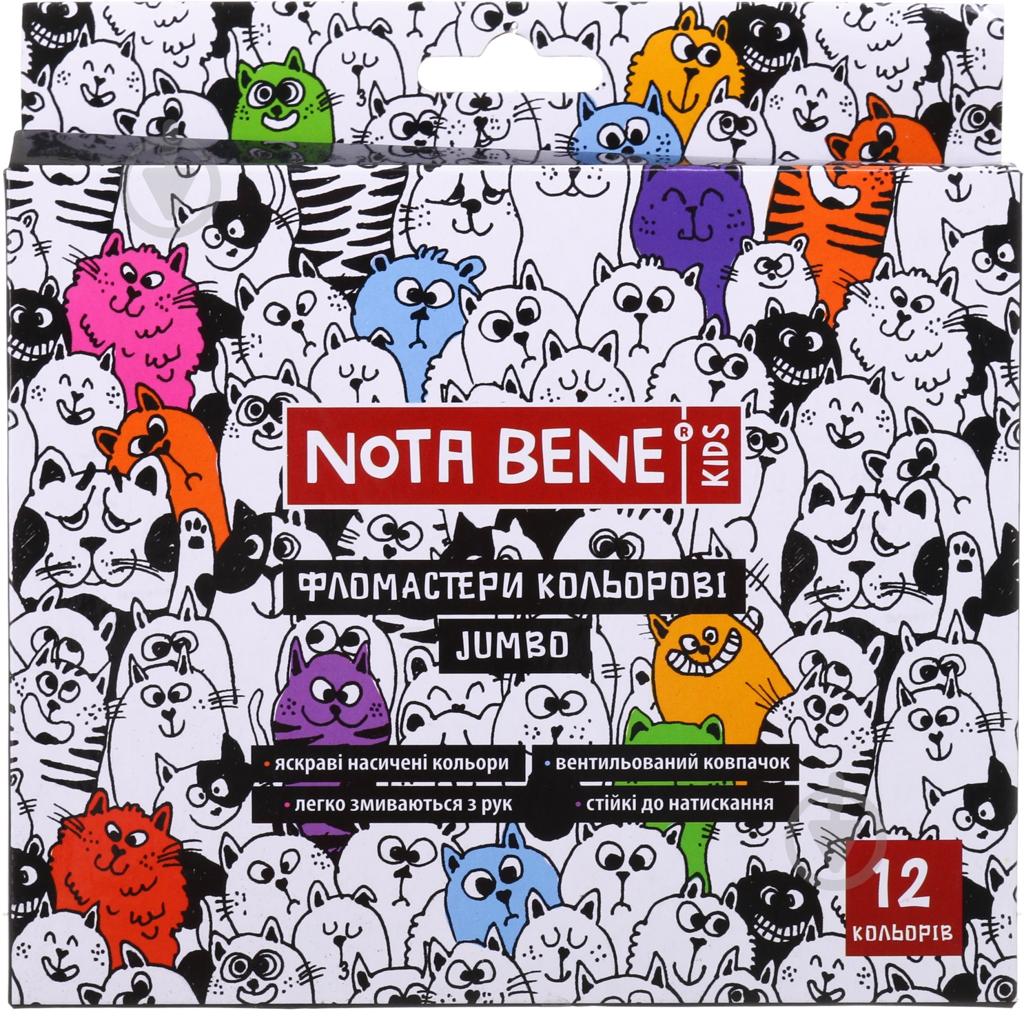 Фломастеры Джамбо 12 шт Nota Bene - фото 1