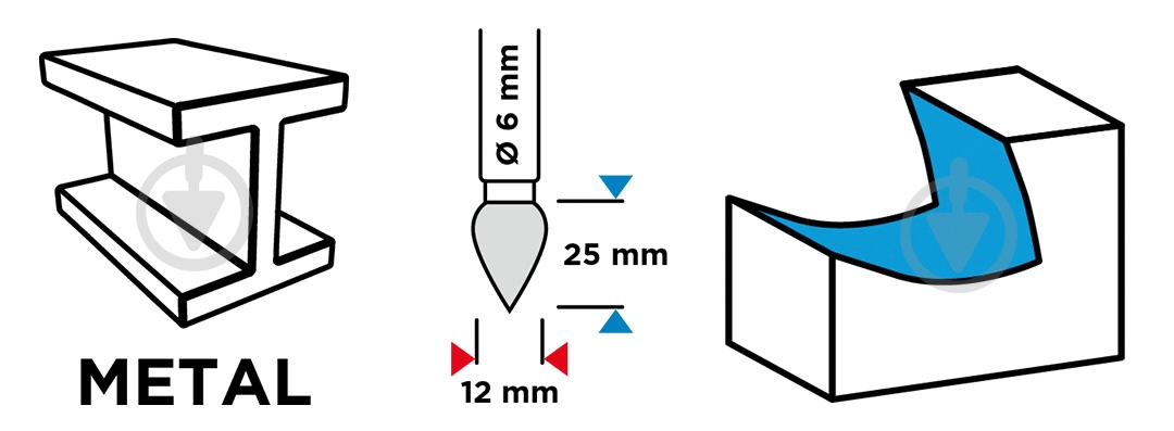 Фреза конусная GRAPHITE 55H375 - фото 4 Фреза конусная GRAPHITE 55H375 - фото 4