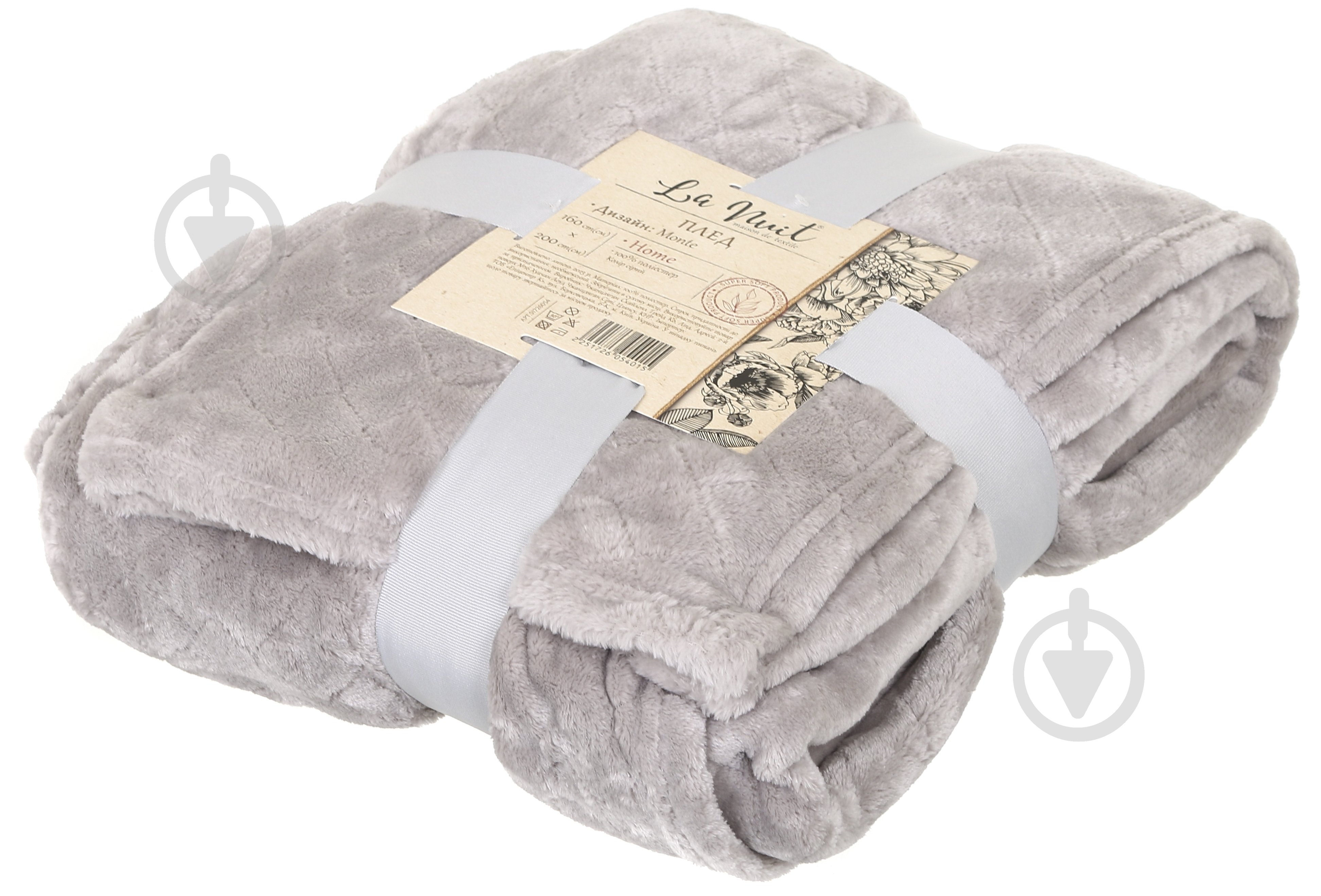 Плед Monte 160x200 см серый La Nuit - фото 4 Плед Monte 160x200 см серый La Nuit - фото 4