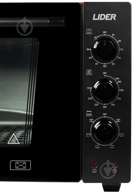 Электрическая печь Lider 4223 LUX Black-Red - фото 4