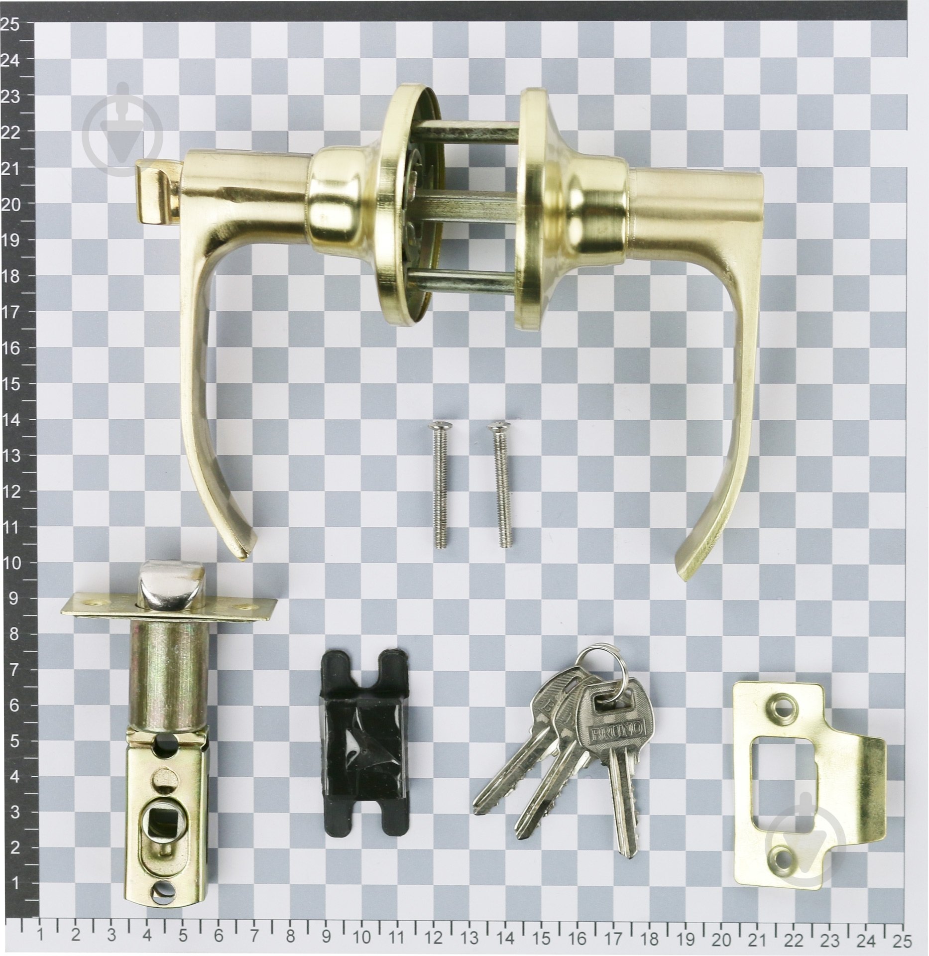 Кнобсет (ручка-защелка) Bruno 878 WC матовая латунь - фото 3 Кнобсет (ручка-защелка) Bruno 878 WC матовая латунь - фото 3