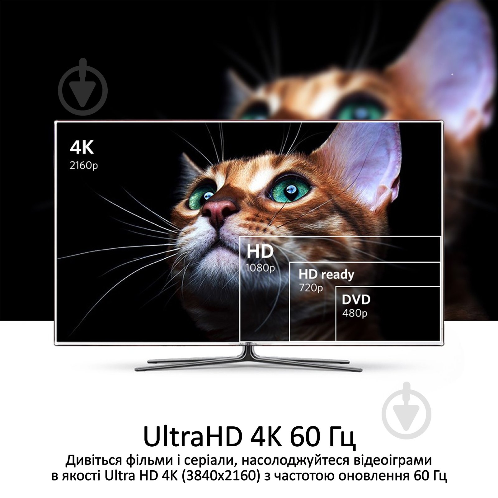 Сплітер Promate Switch-HDMI 4K 60Hz сріблястий (switch-hdmi.silver) - фото 2