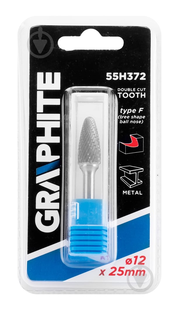 Фреза овальная GRAPHITE 55H372 - фото 2