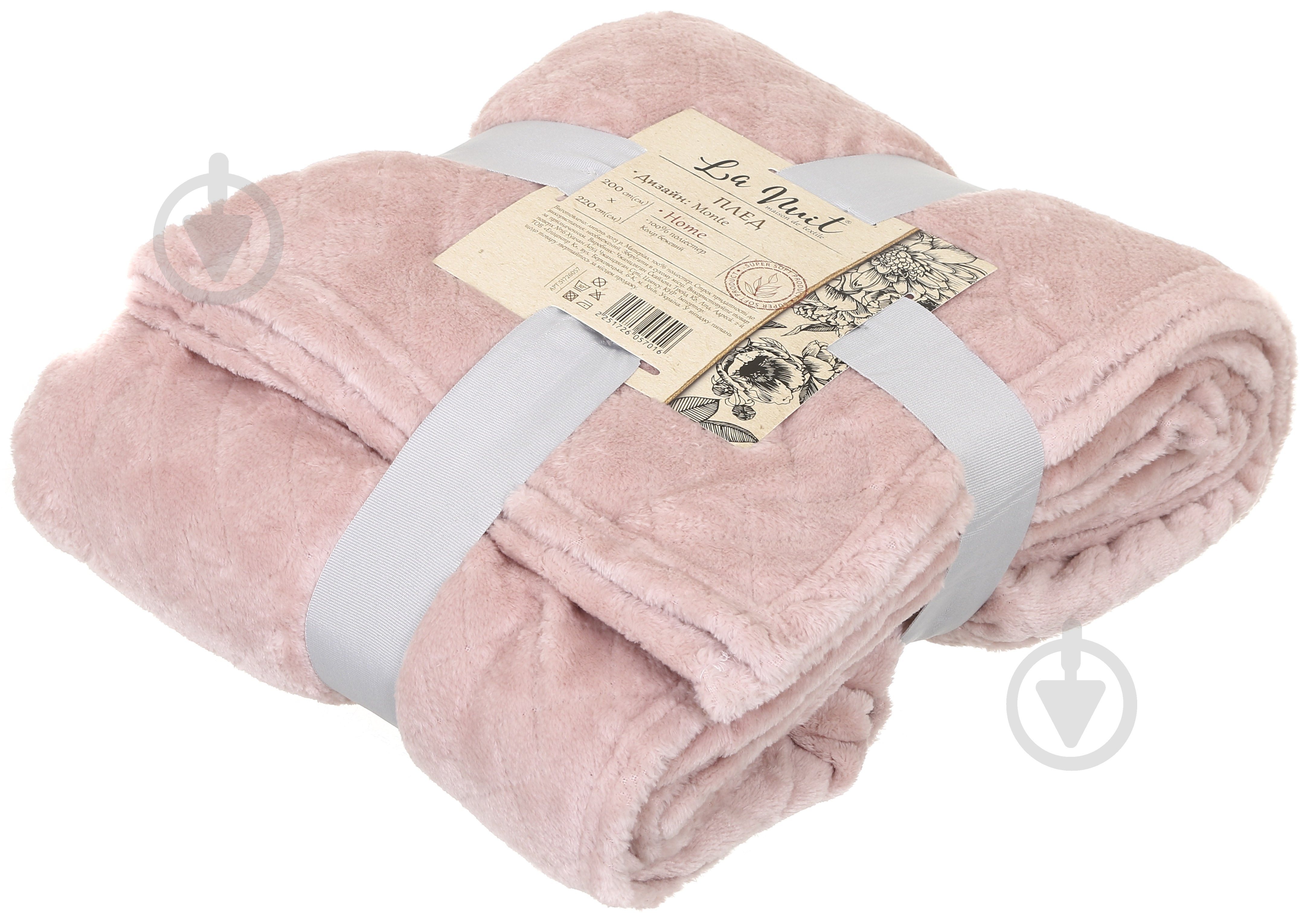 Плед Monte 200x200 см бежевий La Nuit - фото 4