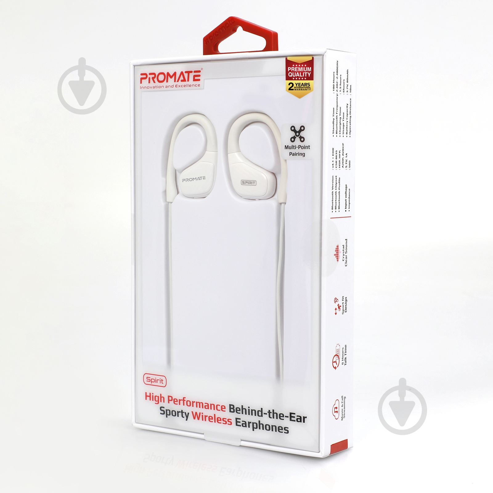Наушники Promate Spirit white (spirit.white) - фото 7