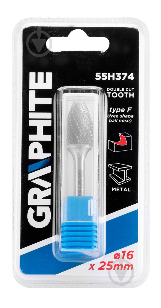 Фреза овальная GRAPHITE 55H374 - фото 2 Фреза овальная GRAPHITE 55H374 - фото 2