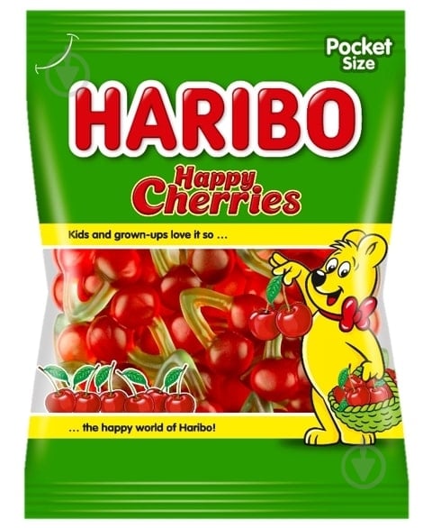 Конфеты желейные Haribo Хэппи Черриз 80 г - фото 1 Конфеты желейные Haribo Хэппи Черриз 80 г - фото 1