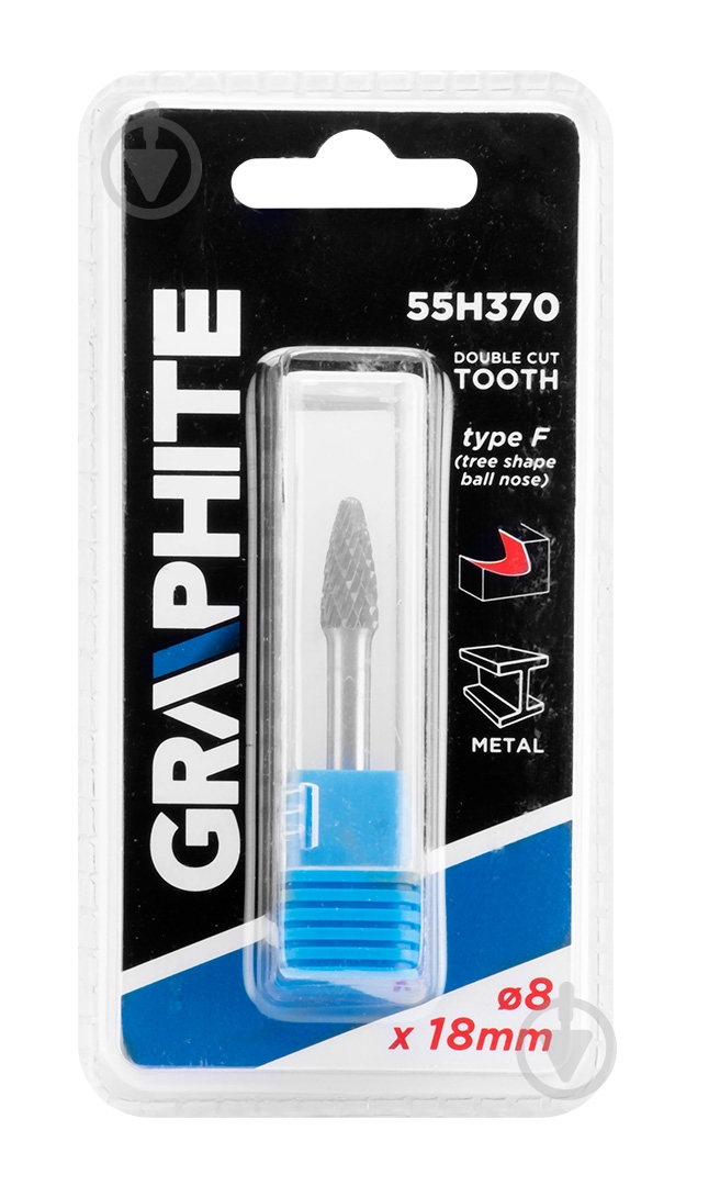 Фреза сфероконічна GRAPHITE 55H370 - фото 2 Фреза сфероконічна GRAPHITE 55H370 - фото 2