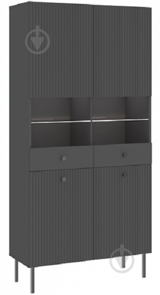 Витрина Intermeble VIENA 4д 1930х910х420 мм антрацит (5003209ANCO) - фото 1