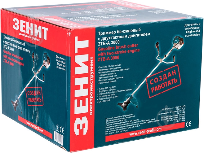Мотокоса Зеніт ЗТБ-А 3000 К 3000 Вт 52 см³ 440 мм - фото 6