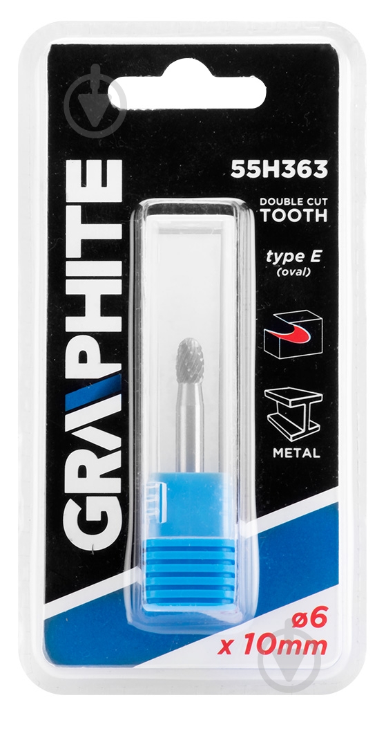 Фреза овальная GRAPHITE 55H363 - фото 2 Фреза овальная GRAPHITE 55H363 - фото 2