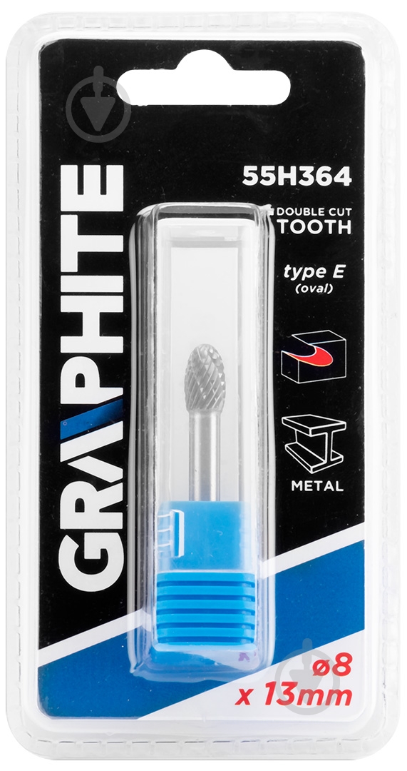 Фреза овальна GRAPHITE 55H364 - фото 2