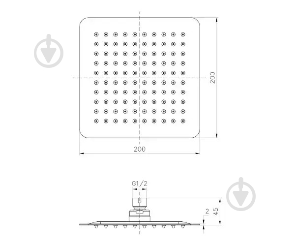 Верхний душ Imprese SQ200SS2 - фото 2