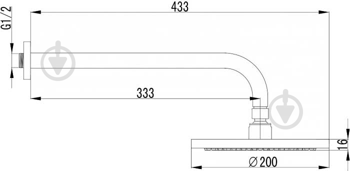 Верхній душ Imprese Jesenik (VR-10140(S)) - фото 2