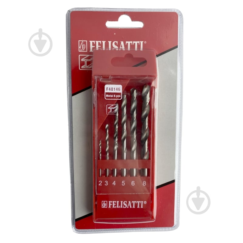 Набір свердел по металу Felisatti 5 шт. F48146 - фото 1 Набір свердел по металу Felisatti 5 шт. F48146 - фото 1