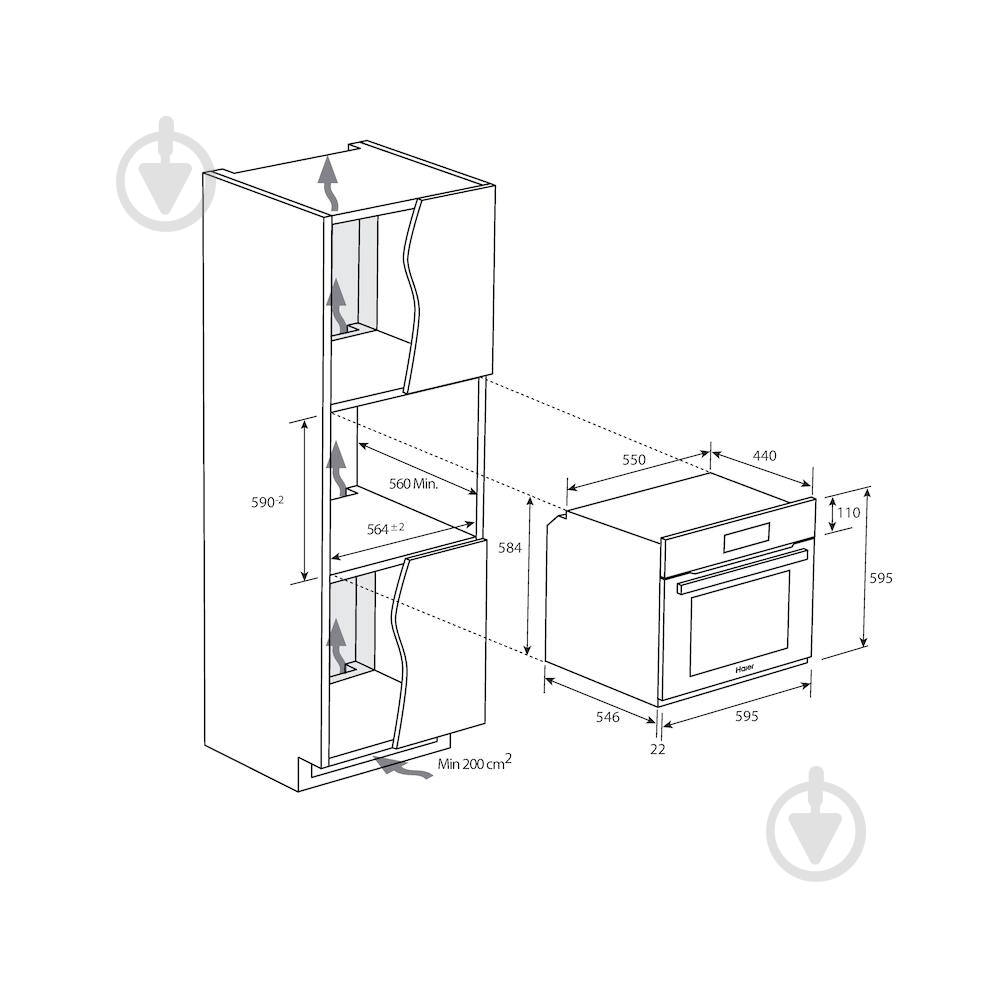 Духовой шкаф Haier HWO60SM2F3BH - фото 8