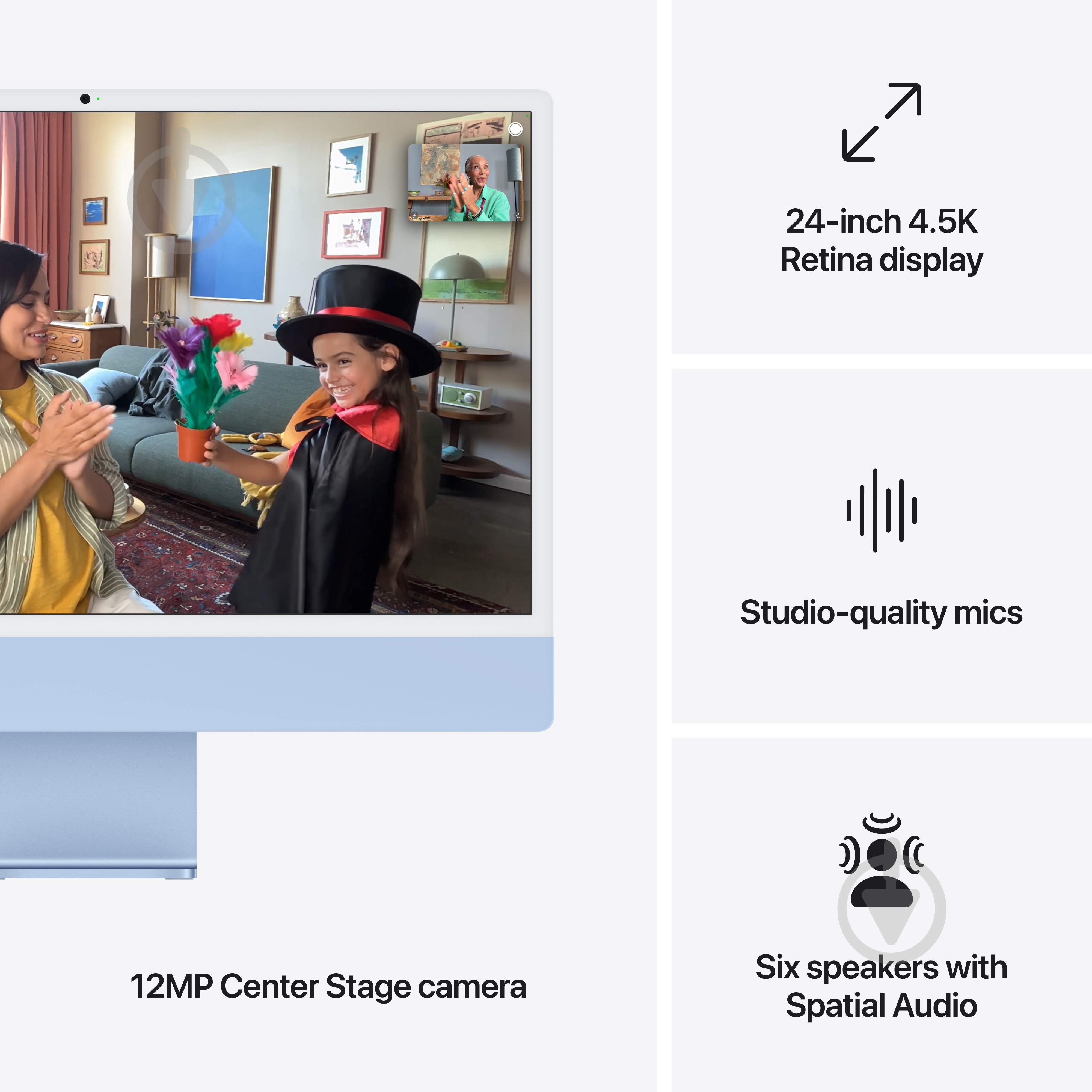 Моноблок Apple iMac М4 4.5К 10‑ядер GPU 512GB 24" (MD2T4UA/A) blue - фото 7 Моноблок Apple iMac М4 4.5К 10‑ядер GPU 512GB 24" (MD2T4UA/A) blue - фото 7