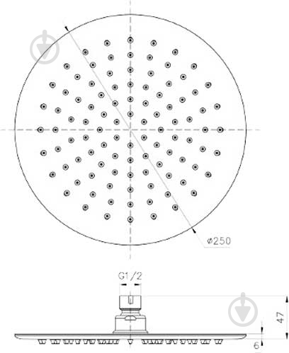 Верхний душ Imprese S250SS6 - фото 2
