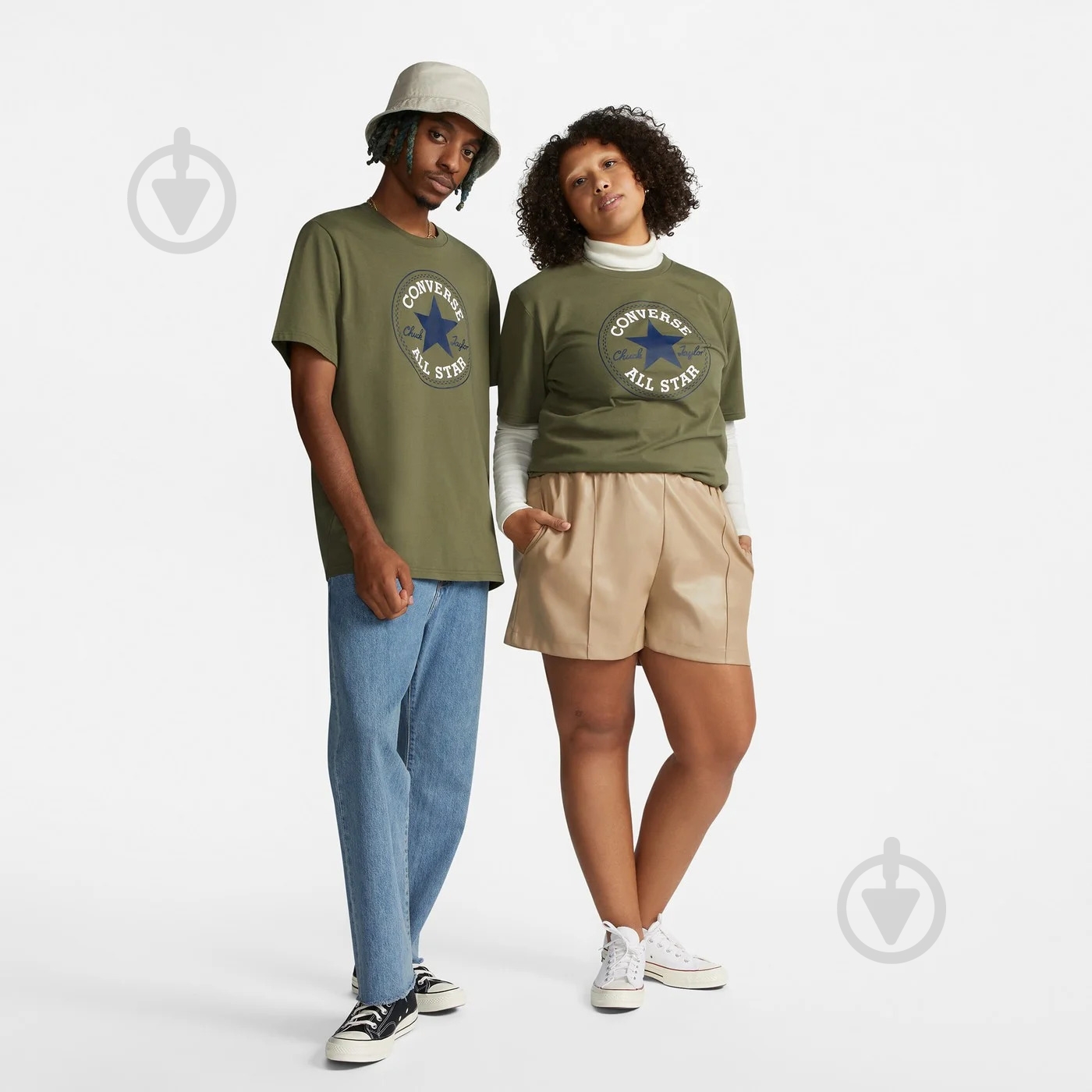 Футболка Converse STANDARD FIT CENTER FRONT CHUCK PATCH CORE TEE 10025459-306 р.2XL хаки - фото 2