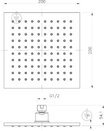 Верхний душ Imprese SQ200B - фото 2