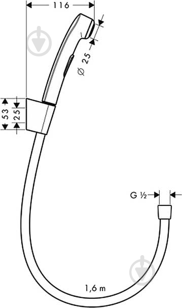 Набор для гигиенического душа Hansgrohe 32128000 - фото 5