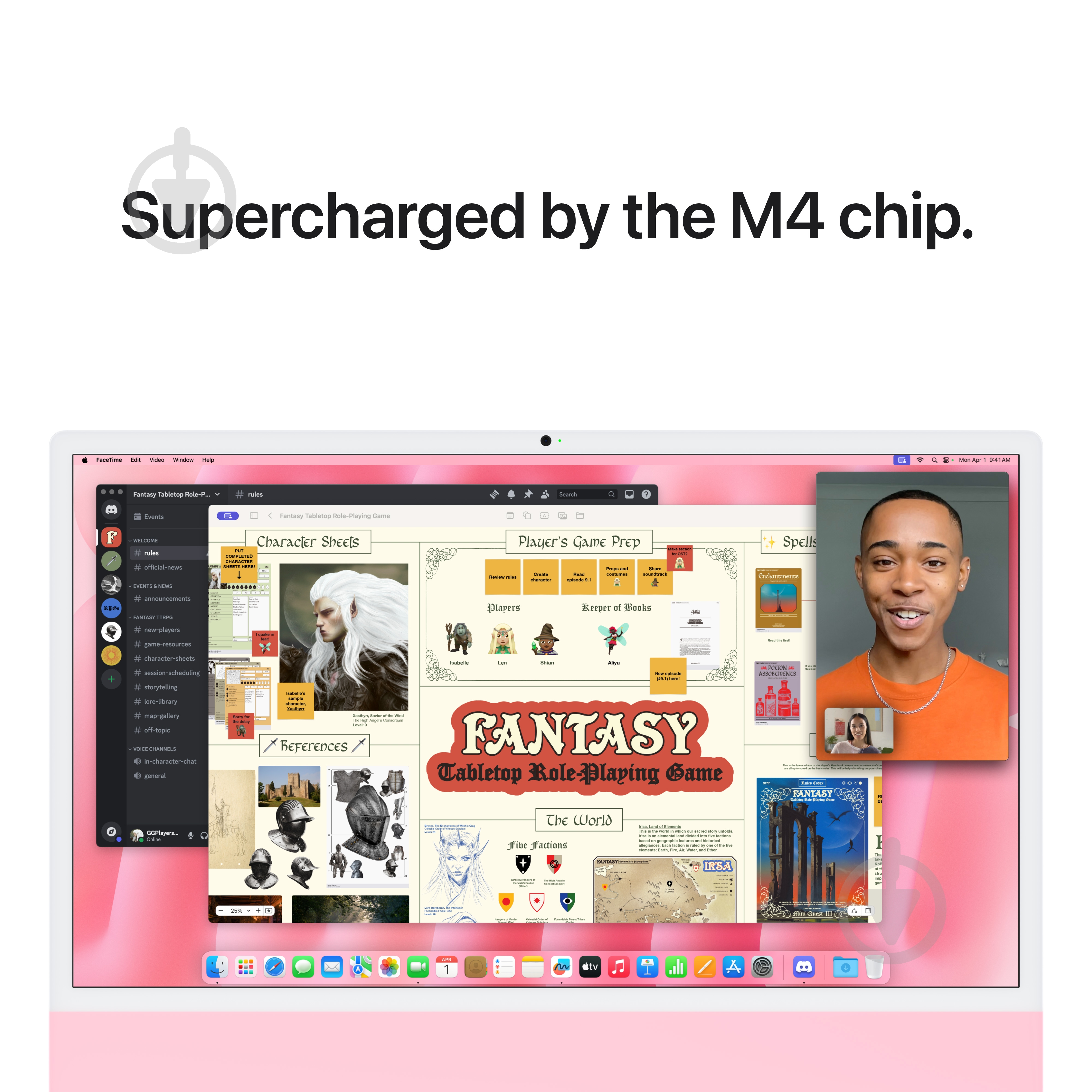 Моноблок Apple iMac М4 4.5К 8‑ядер GPU 256GB 24" (MWUG3UA/A) pink - фото 8