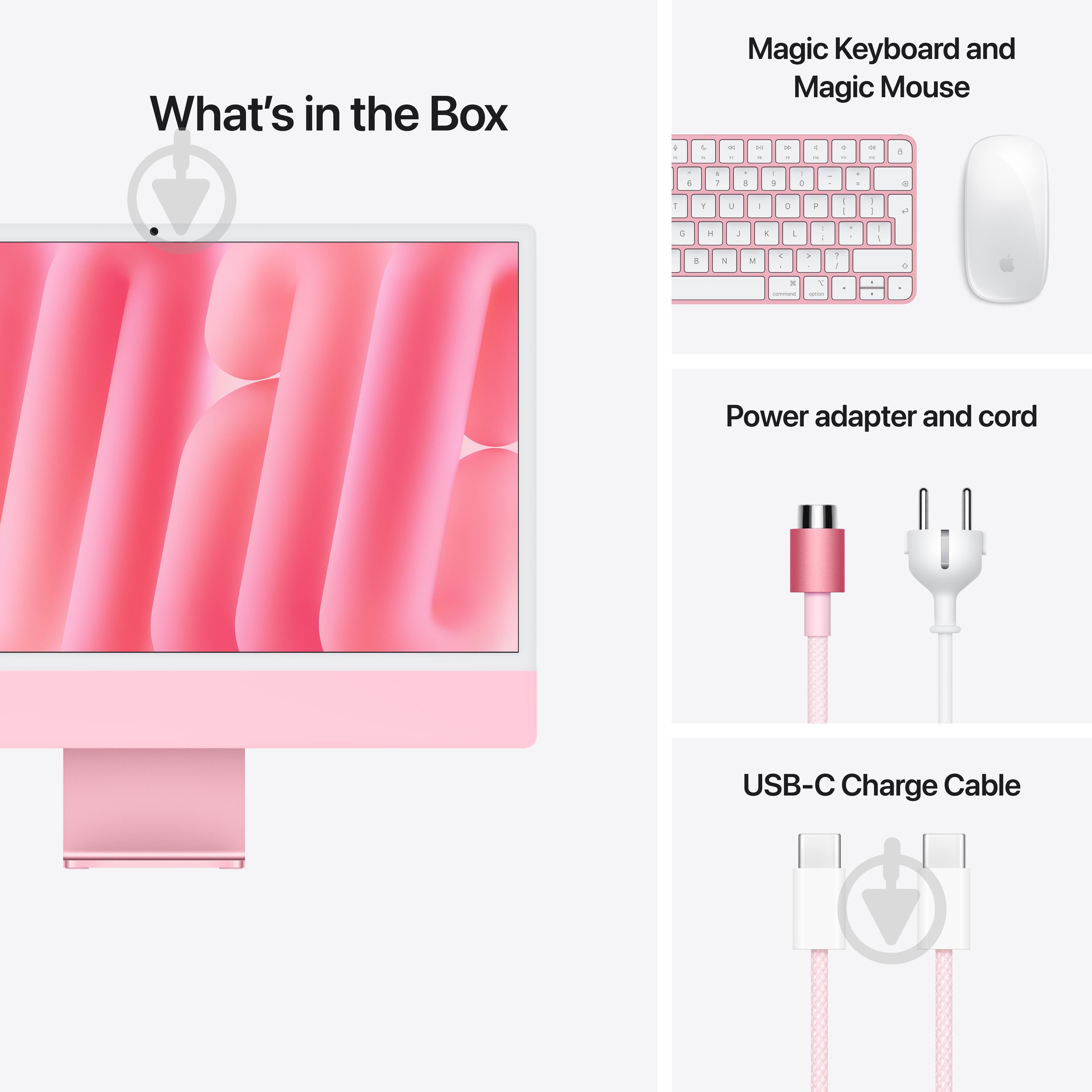 Моноблок Apple iMac М4 4.5К 8‑ядер GPU 256GB 24" (MWUG3UA/A) pink - фото 7