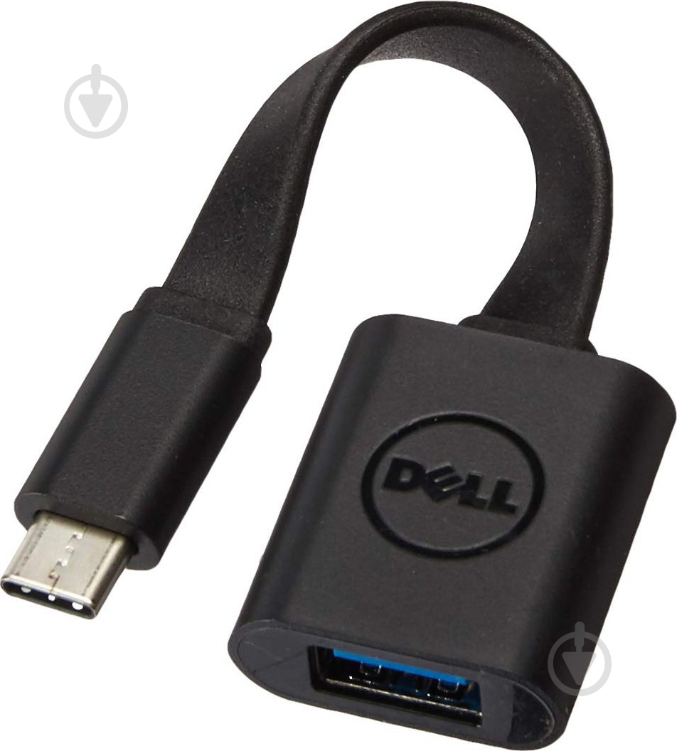 Переходник Dell USB Type-C – USB 3.0 черный (470-ABNE) - фото 1