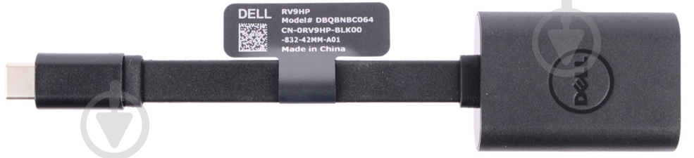 Переходник Dell USB Type-C – VGA черный (470-ABNC) - фото 1