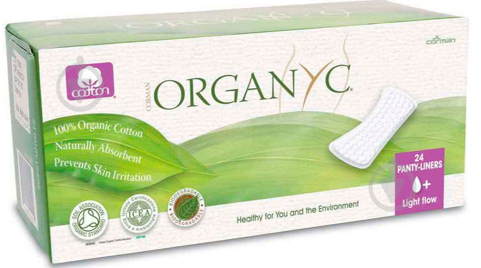 Прокладки ежедневные Corman Organyc Прокладки ежедневные без инд. уп. 24 шт органические CORMAN Light flow - фото 1