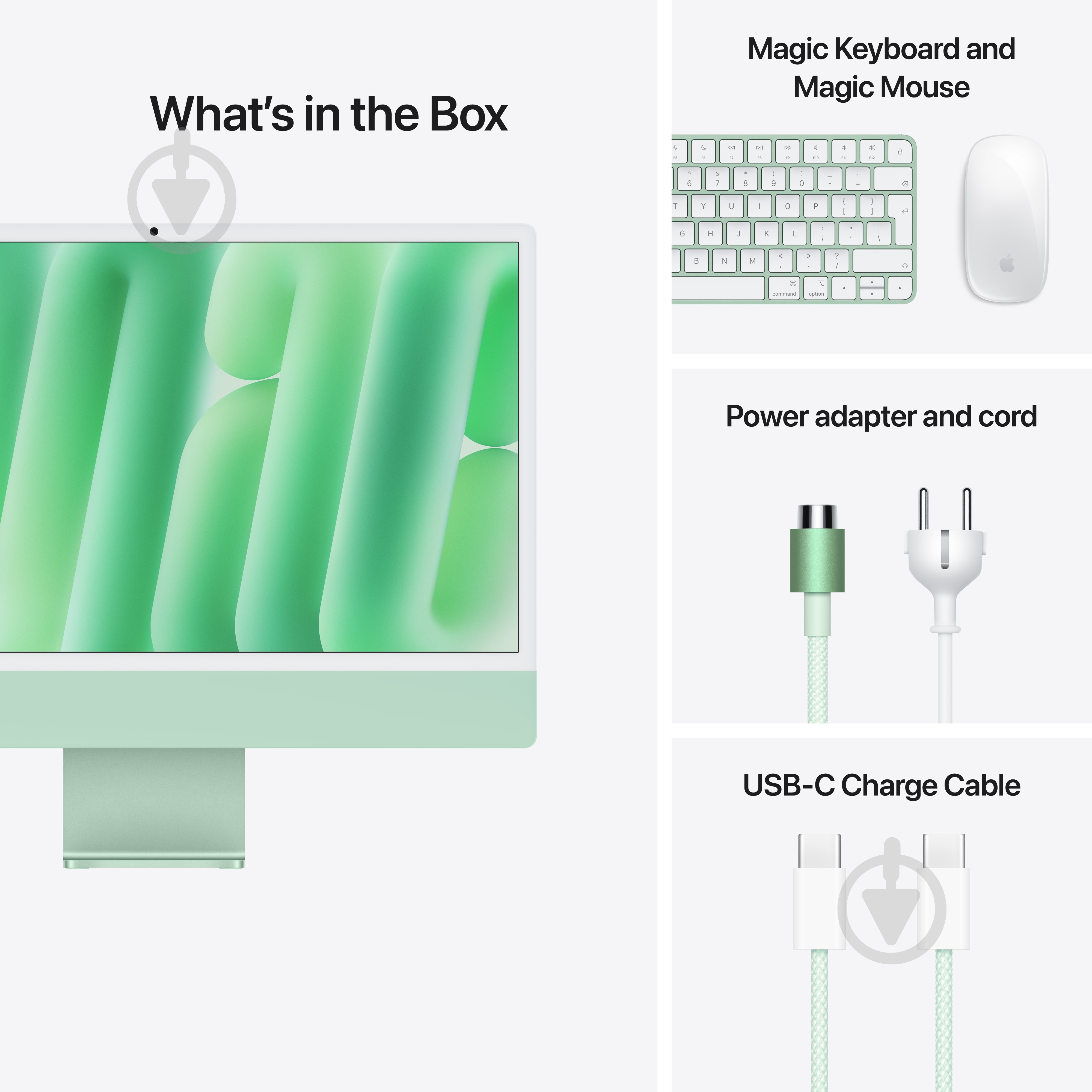 Моноблок Apple iMac М4 4.5К 8‑ядер GPU 256GB 24" (MWUE3UA/A) green - фото 8