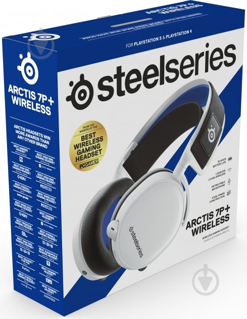 Гарнитура SteelSeries Arctis 7P+ white for PS5 (SS61471) - фото 8