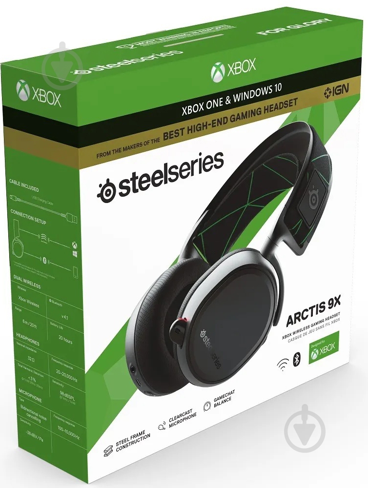 Гарнитура SteelSeries Arctis 9X Wireless black (SS61481) - фото 6
