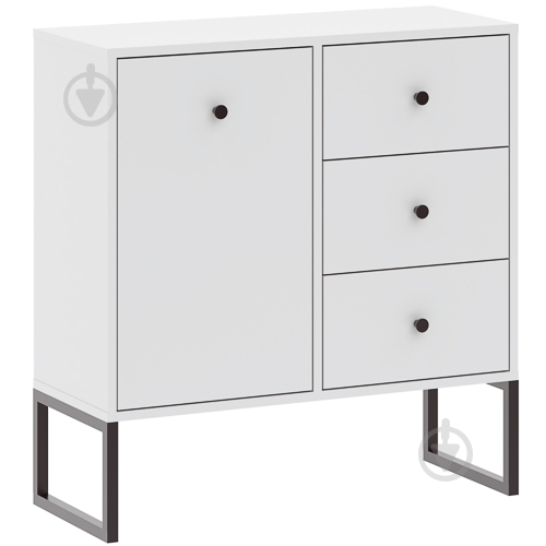 Комод Intermeble LINEA 1д3ш 770x820x330 мм чорний/білий - фото 1 Комод Intermeble LINEA 1д3ш 770x820x330 мм чорний/білий - фото 1