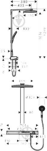Душевая система Hansgrohe Rainmaker Select 460 (27106400) - фото 2