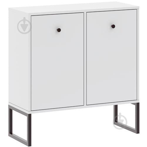 Комод Intermeble LINEA 2д 770x820x330 мм чорний/білий - фото 1 Комод Intermeble LINEA 2д 770x820x330 мм чорний/білий - фото 1