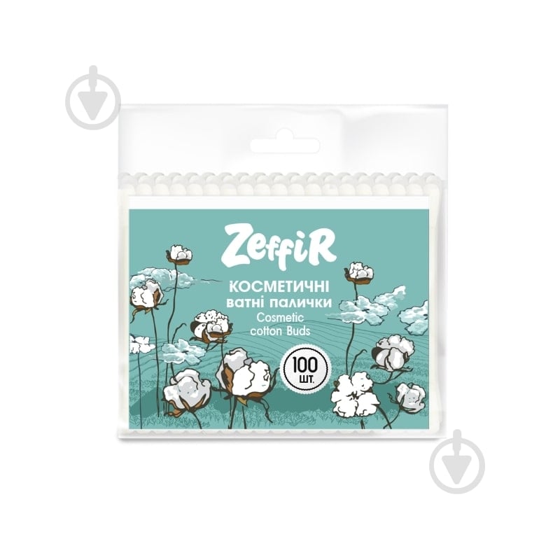 Ватные палочки ZEFFIR 100 шт. (мягкая) - фото 1