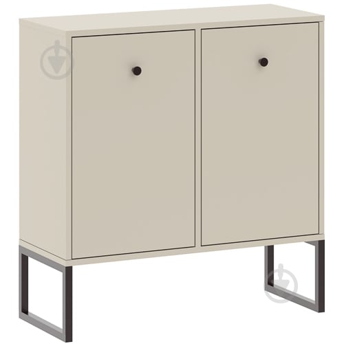 Комод Intermeble LINEA 2д 770x820x330 мм чорний/кашемір - фото 1 Комод Intermeble LINEA 2д 770x820x330 мм чорний/кашемір - фото 1