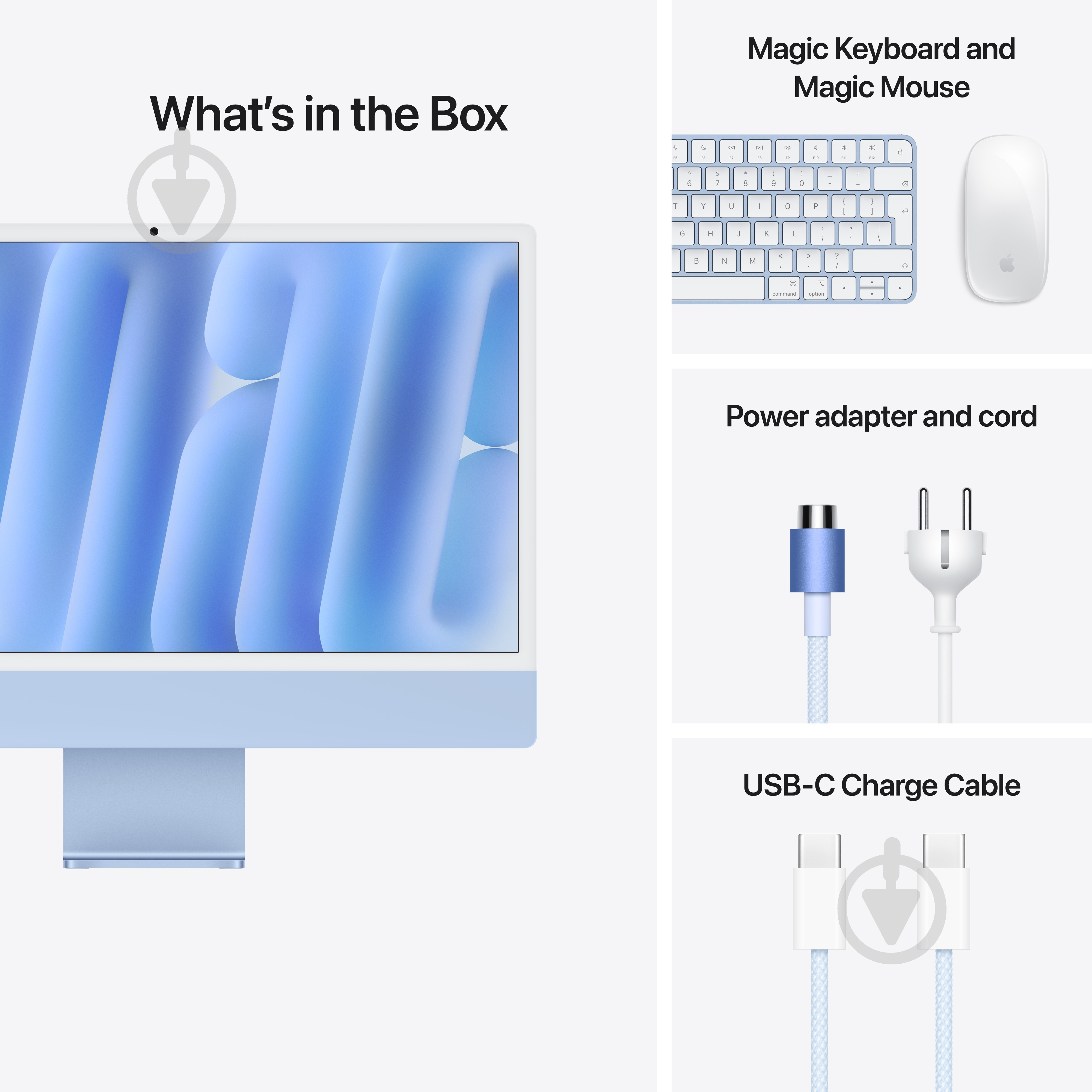 Моноблок Apple iMac М4 4.5К 10‑ядер GPU 512GB 24" (MWV33UA/A) blue - фото 8 Моноблок Apple iMac М4 4.5К 10‑ядер GPU 512GB 24" (MWV33UA/A) blue - фото 8