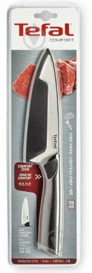 Нож Tefal шеф-повара с чехлом Comfort 15 см K2213144 - фото 8