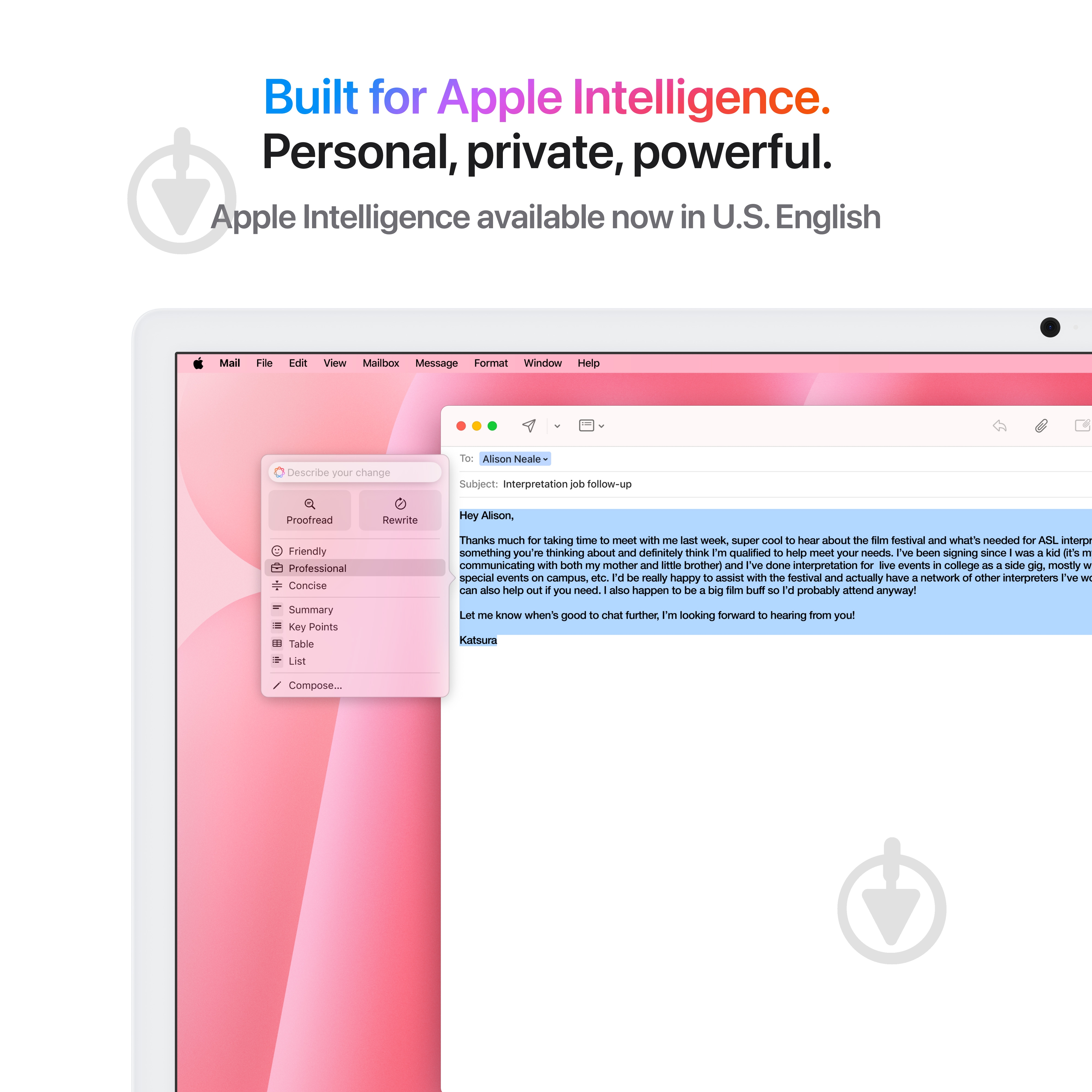 Моноблок Apple iMac М4 4.5К 10‑ядер GPU 512GB 24" (MWV53UA/A) pink - фото 5 Моноблок Apple iMac М4 4.5К 10‑ядер GPU 512GB 24" (MWV53UA/A) pink - фото 5