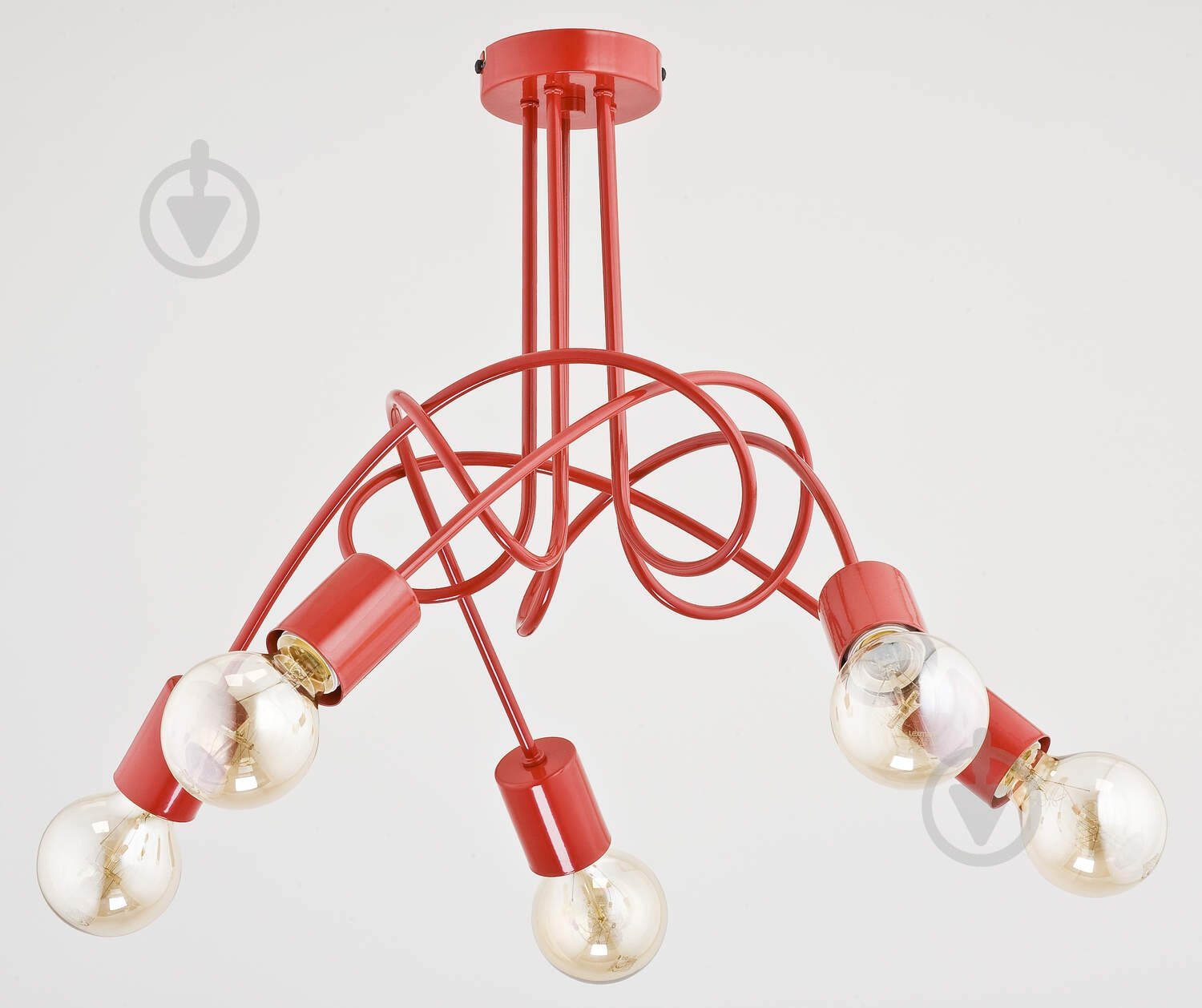 Люстра стельова ALFA Tango 5xE27 червоний 23185 - фото 1