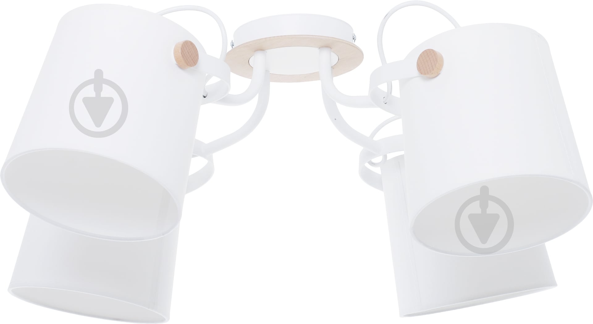 Люстра потолочная TK Lighting Click 4x60 Вт E27 белый 1254 - фото 1