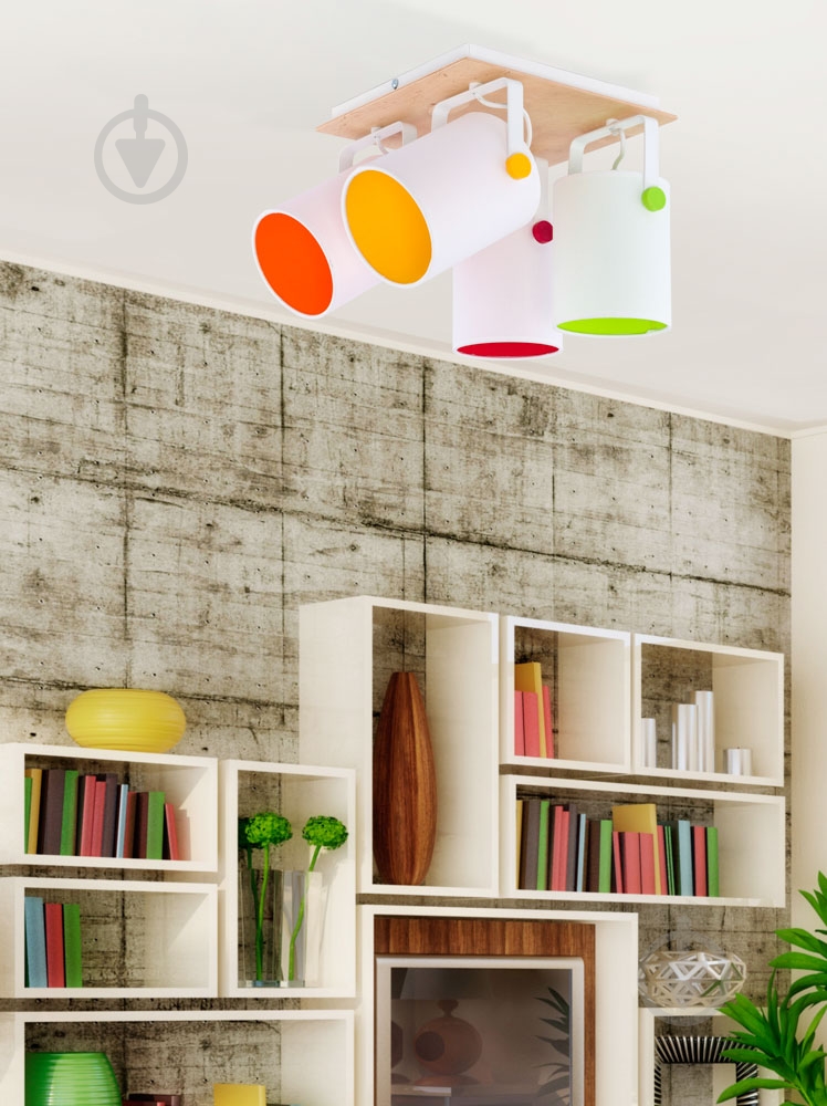 Люстра потолочная TK Lighting RELAX JUNIOR 4x60 Вт E27 разноцветный 1834 - фото 3