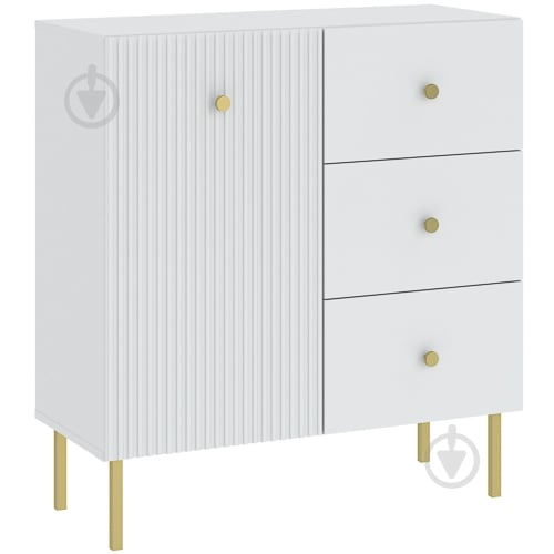 Комод Intermeble VIENA 1д3ш 910x980x420 мм золотий/білий - фото 1 Комод Intermeble VIENA 1д3ш 910x980x420 мм золотий/білий - фото 1