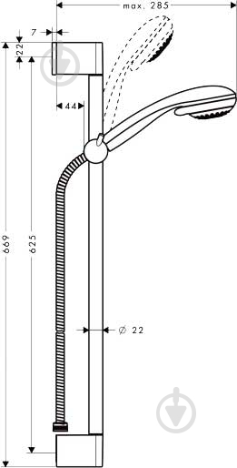 Душевой набор Hansgrohe Crometta 85 Multi - фото 2