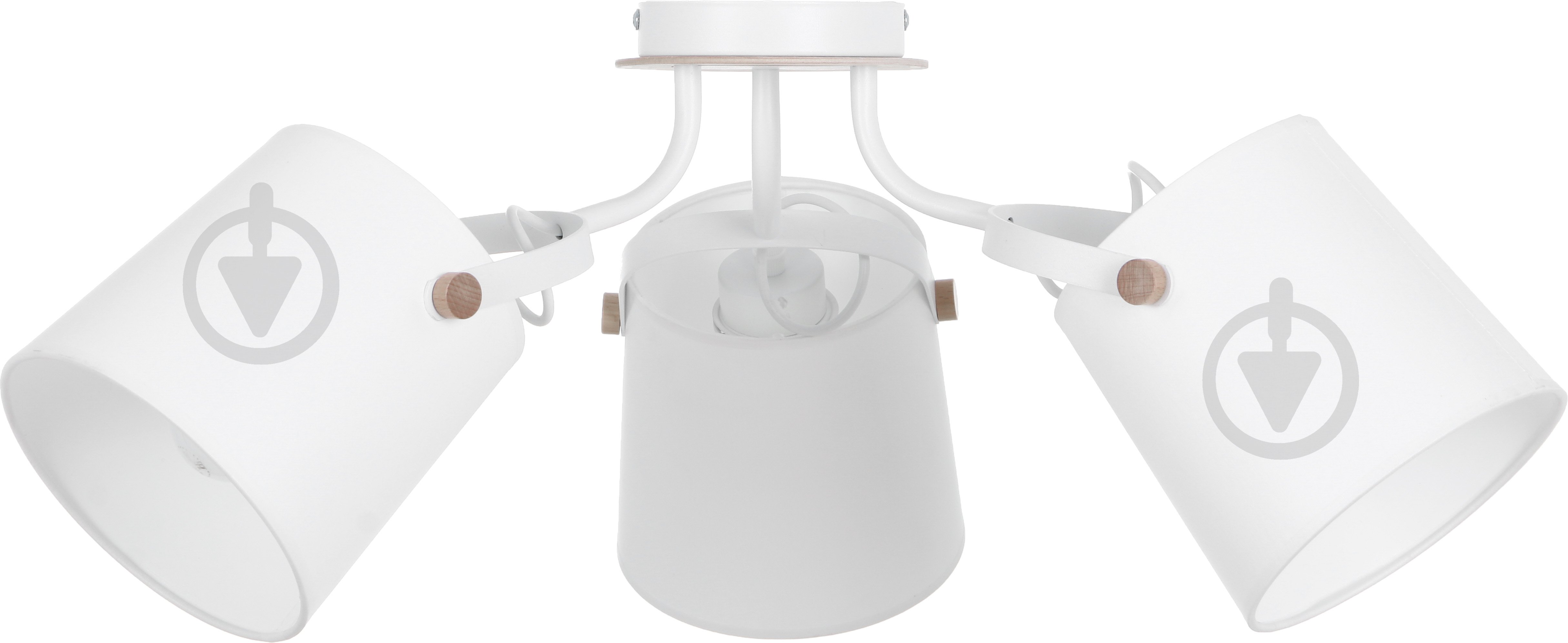 Люстра стельова TK Lighting Click 3x60 Вт E27 білий 1253 - фото 2