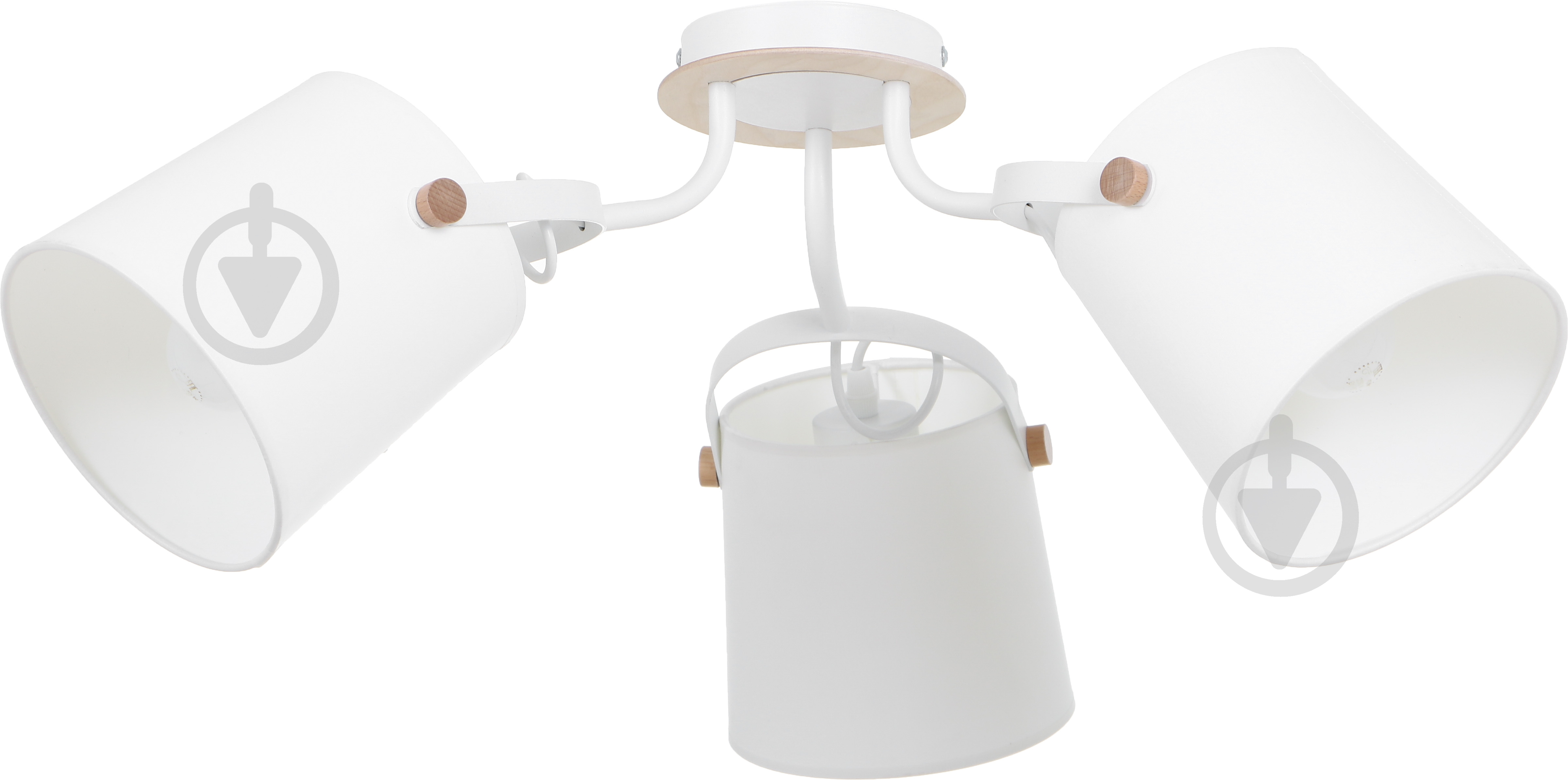 Люстра стельова TK Lighting Click 3x60 Вт E27 білий 1253 - фото 1